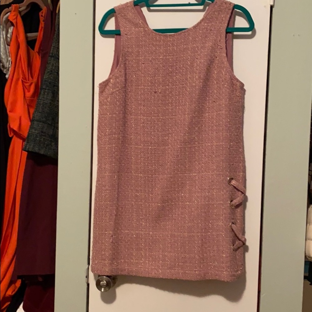 Mauve tweed mini dress
